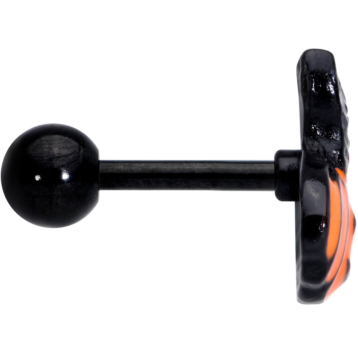 16G 1/4 Black Cat Surprise Pumpkin Halloween Cartilage Tragus