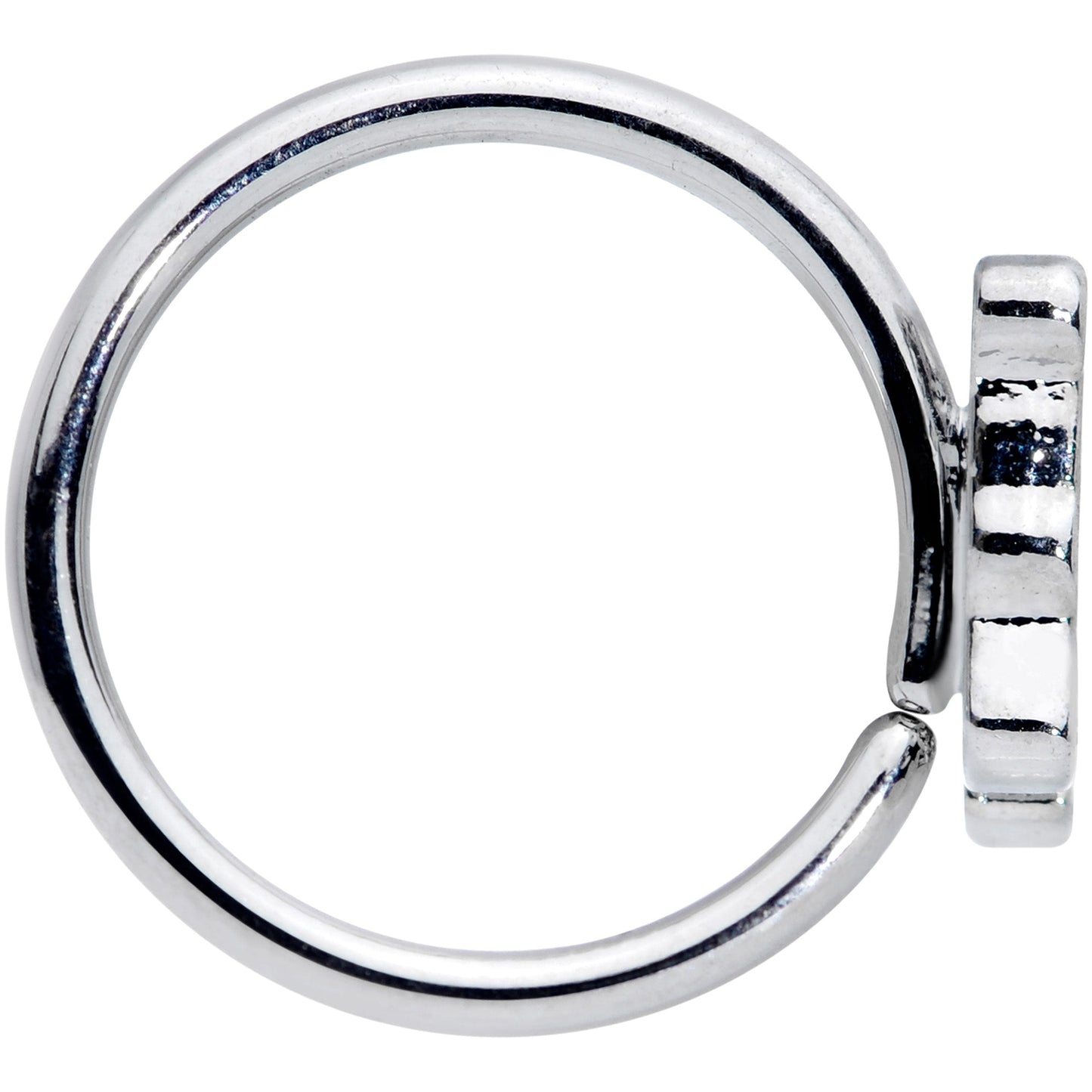 18G 3/8 Happy Purple Hippo Nose Hoop