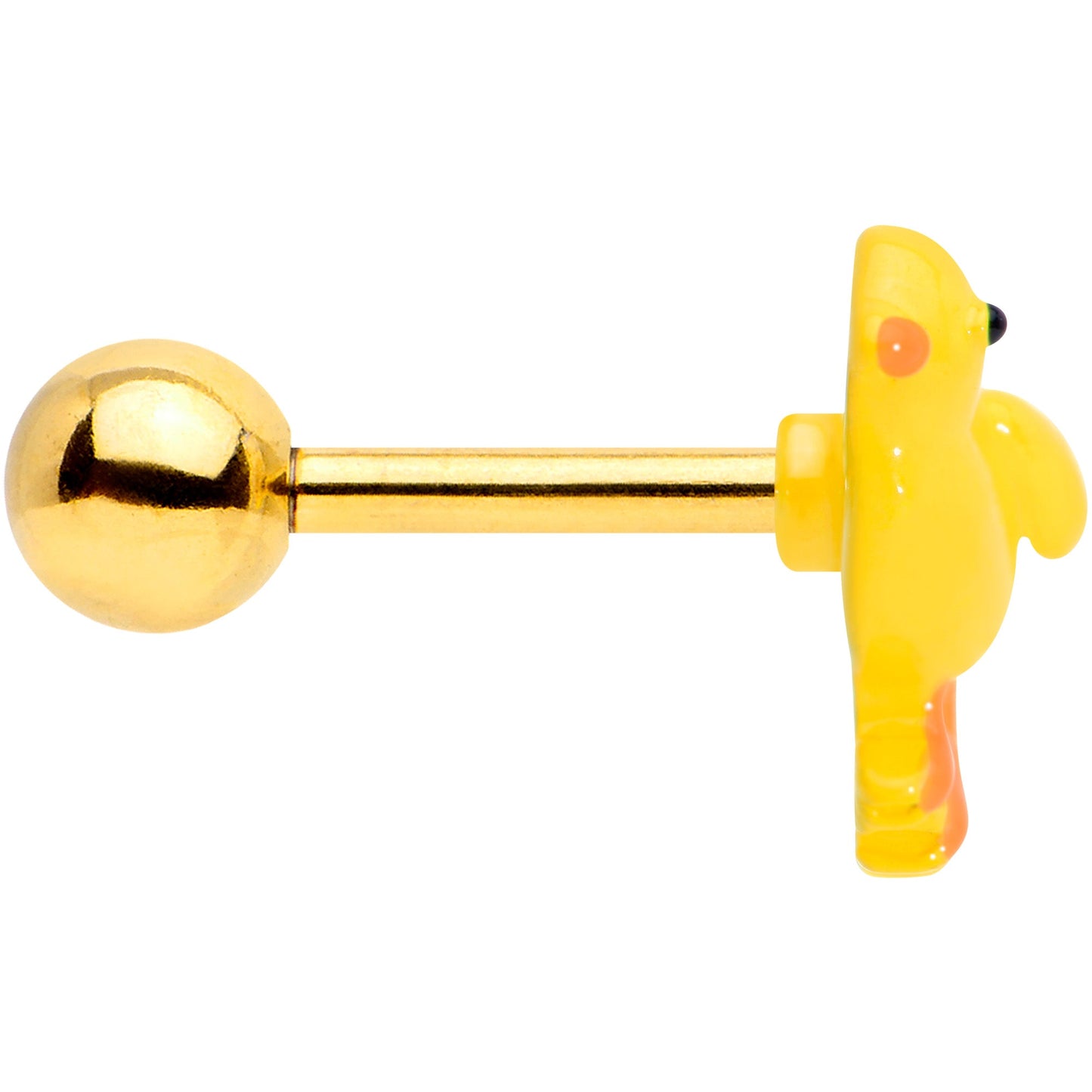 16G 1/4 Gold Tone Yellow Easter Chick Cartilage Tragus Earring