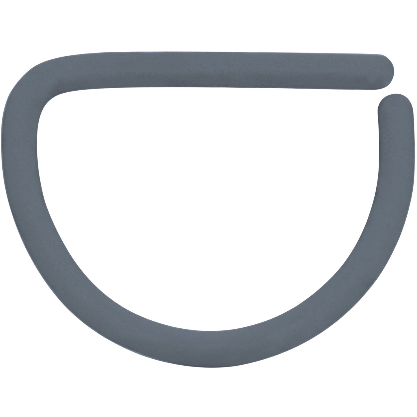 18G 3/8 Grey Matte D Shape Septum Ring