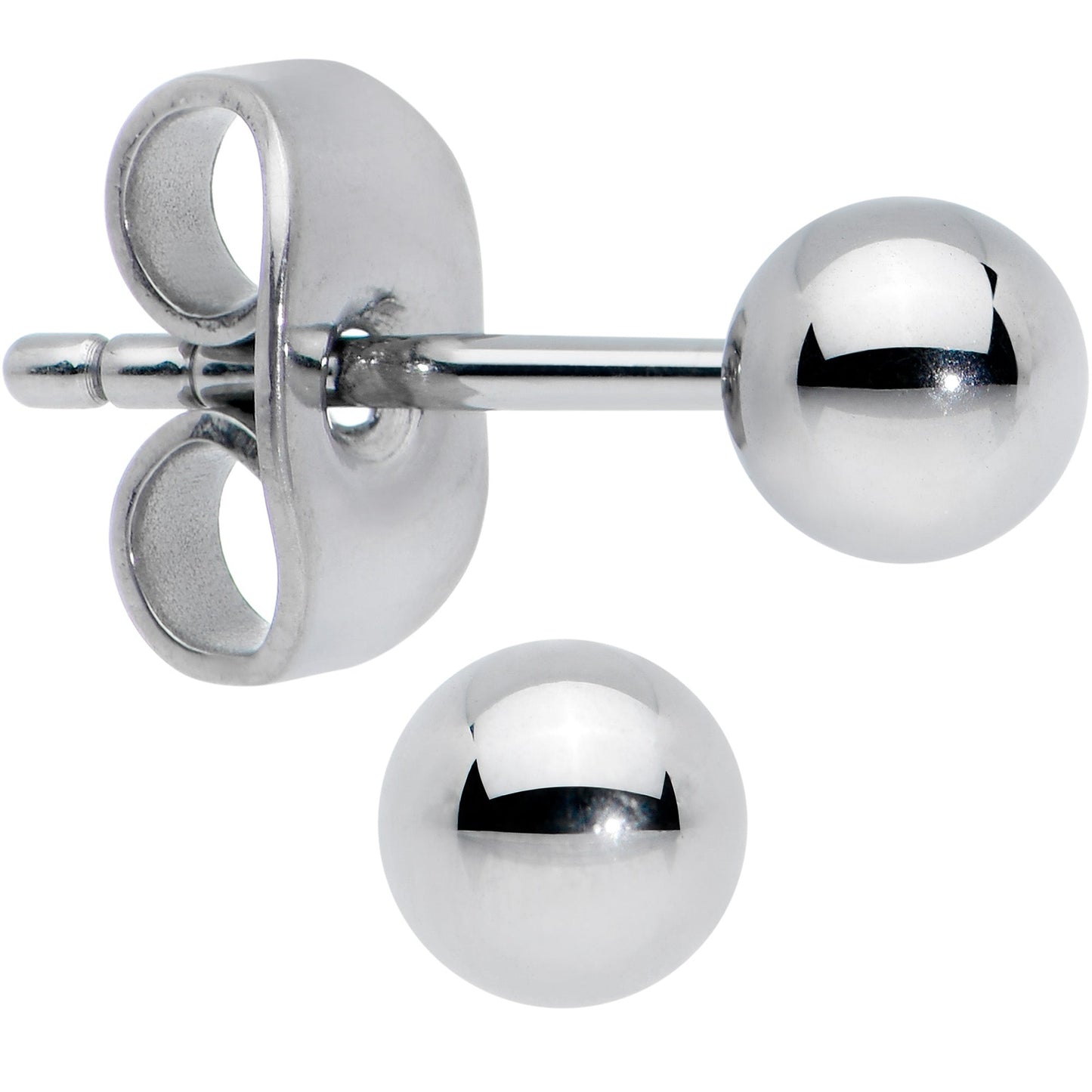 20G 4mm Ball End Grade 23 Titanium Post Stud Earrings