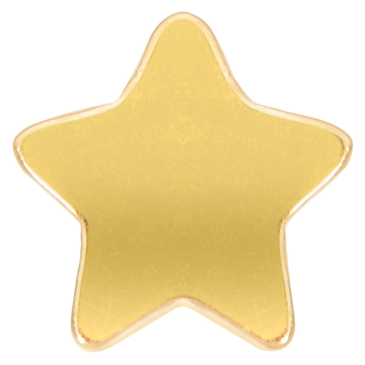 Implant Grade 23 Titanium Gold Tone Star Threadless Push In Top