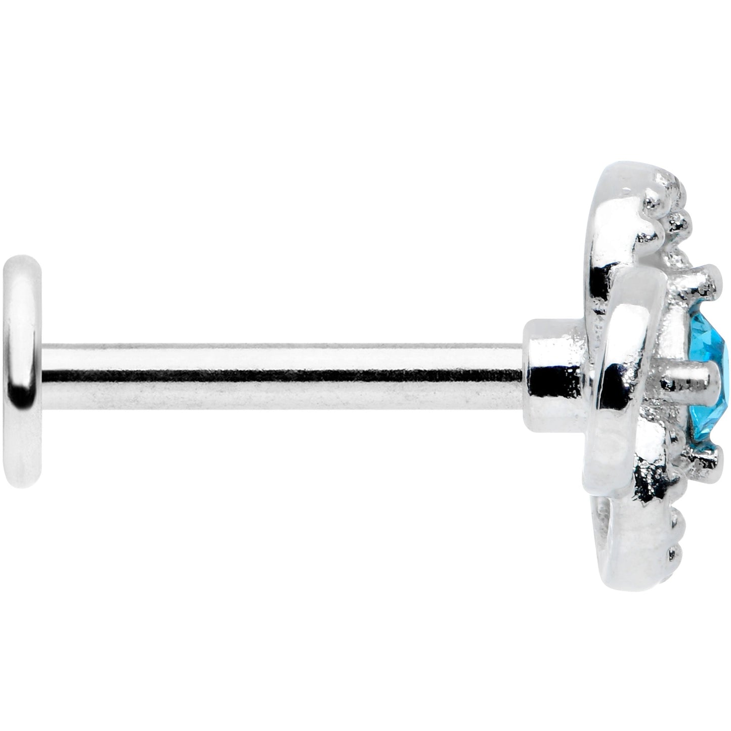 16G 5/16 Blue Gem Celtic Knot Labret Monroe Tragus