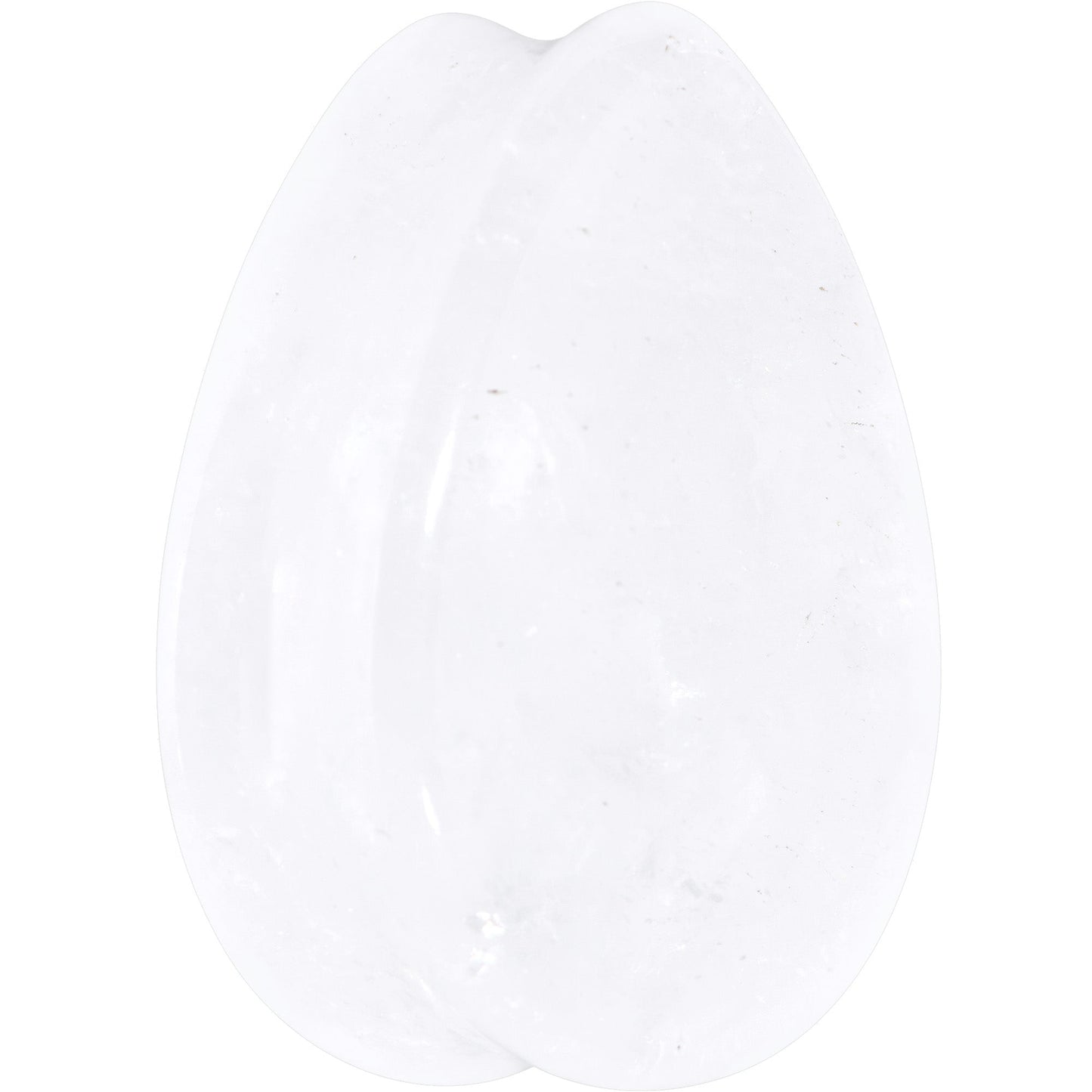 White Cloudy Quartz Drop Saddle Plug Set