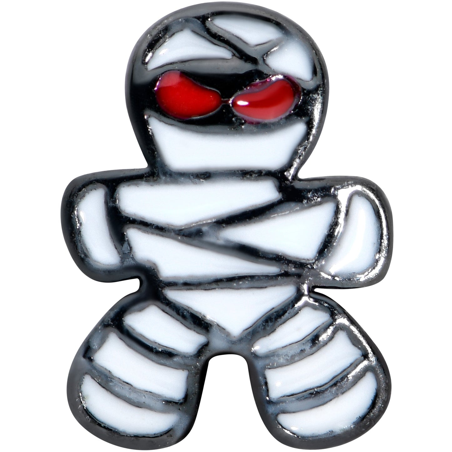 16G 5/16 Black Red Eye Mummy Halloween Labret Monroe Tragus