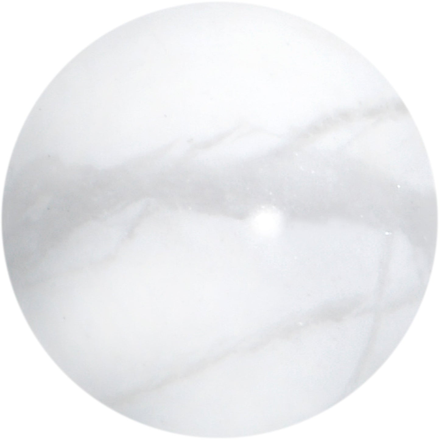 16G 5/16 Elegant White Howlite Internally Threaded Labret Tragus