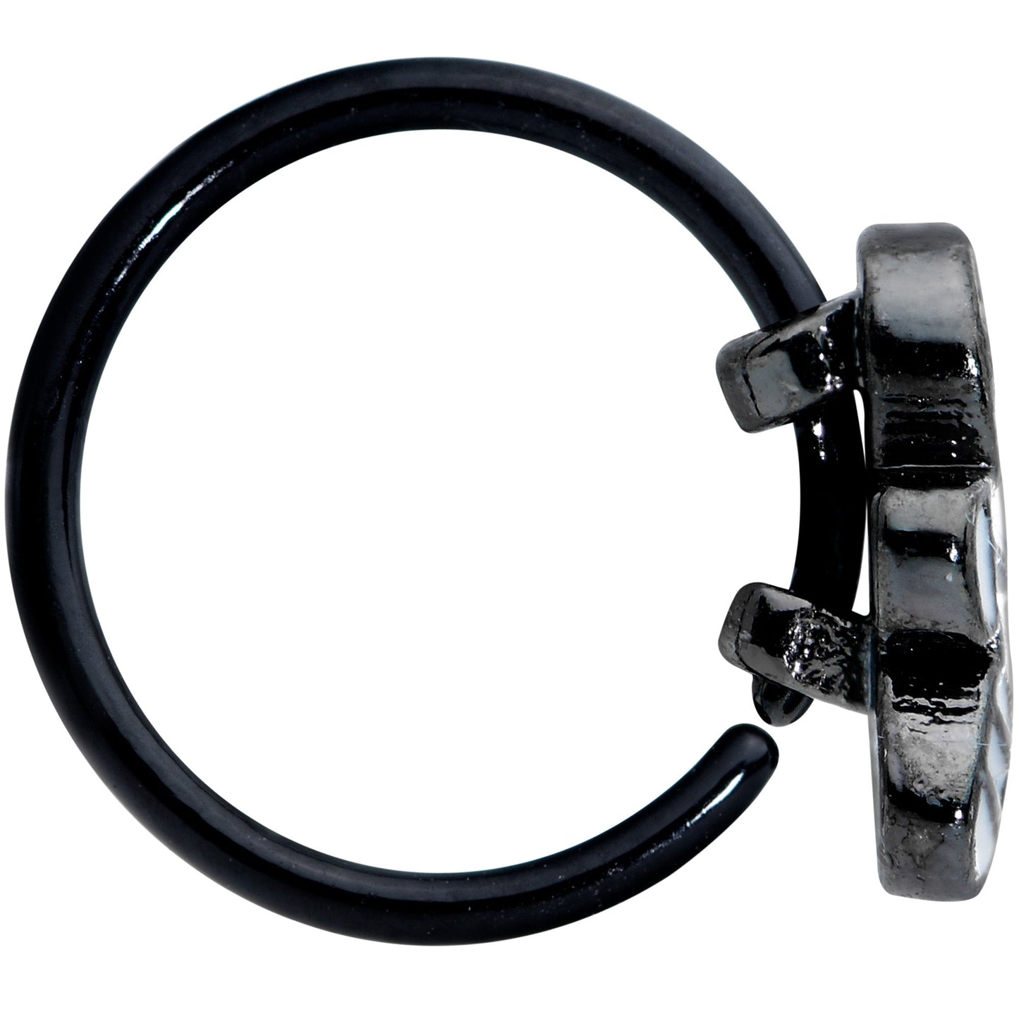 20G 5/16 Black Red Eye Mummy Halloween Nose Hoop