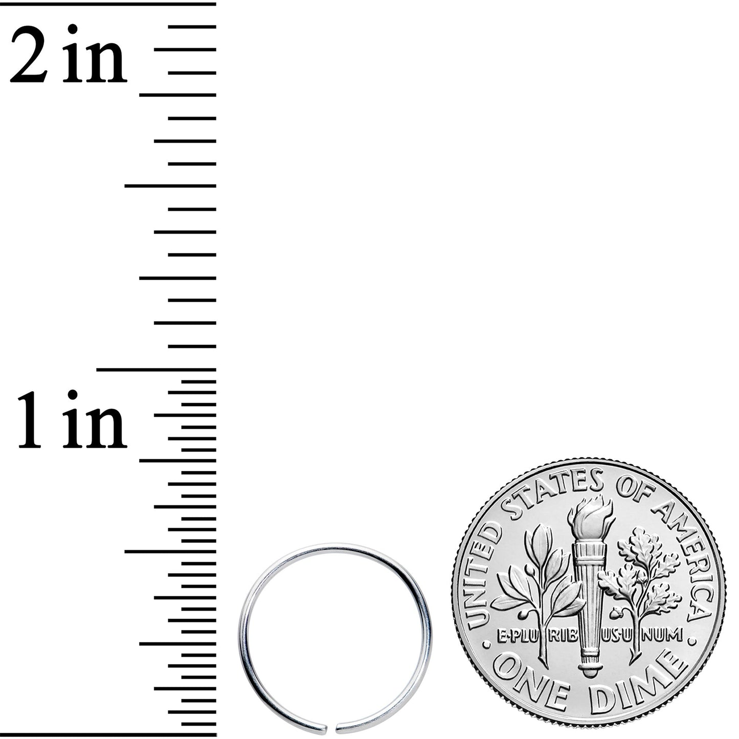 20G 1/2 Grade 23 Titanium Bendable Hoop Ring