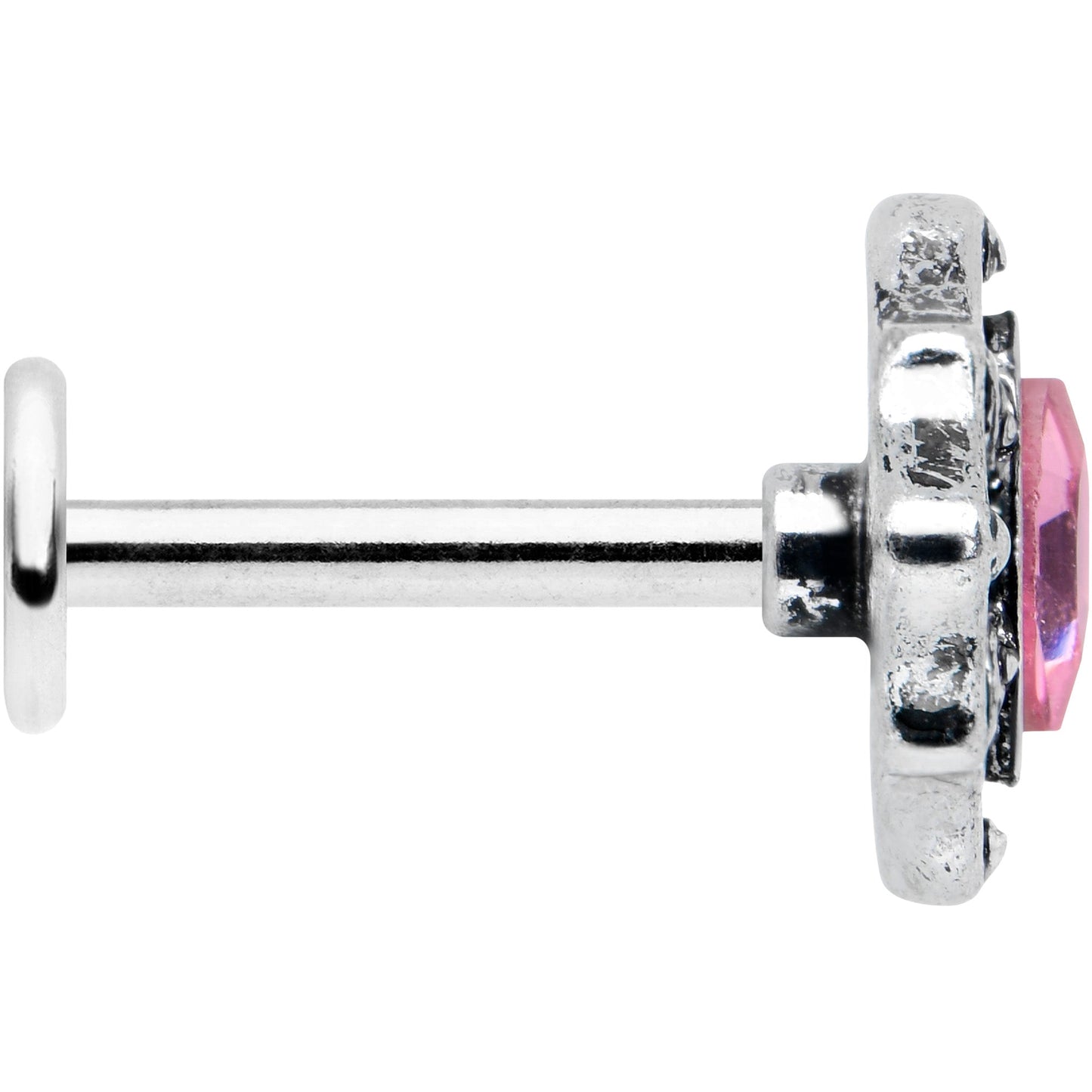 16G 5/16 Pink Gem Rhombus Retro Labret Monroe Tragus