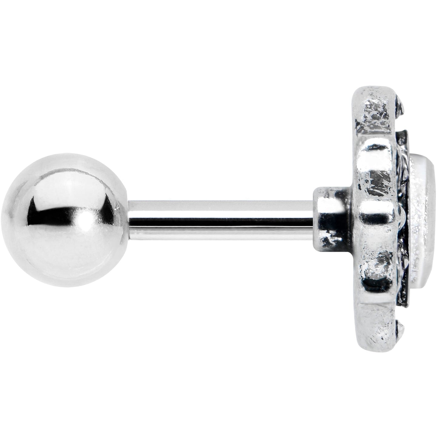 16G 1/4 Clear Gem Rhombus Retro Cartilage Tragus Earring