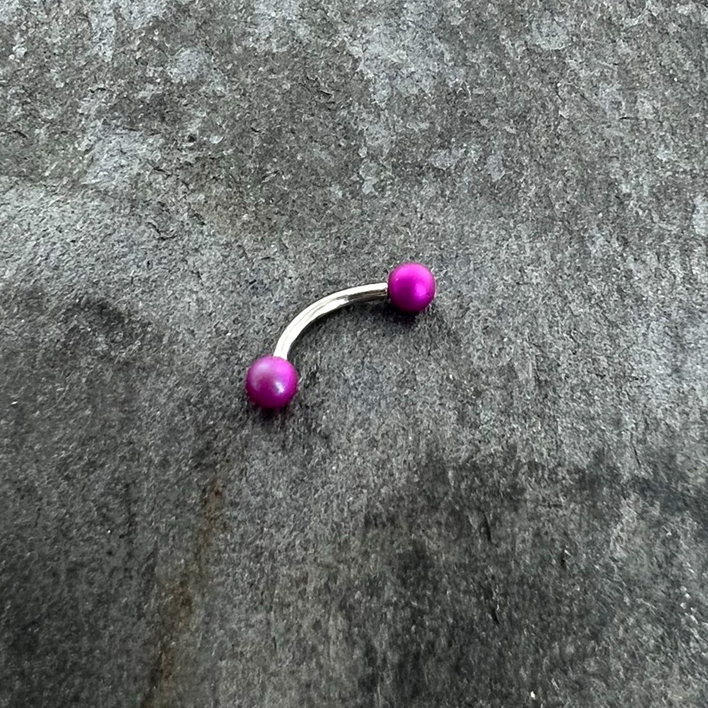 16G 5/16 Matte Purple Aurora Curved Eyebrow Ring