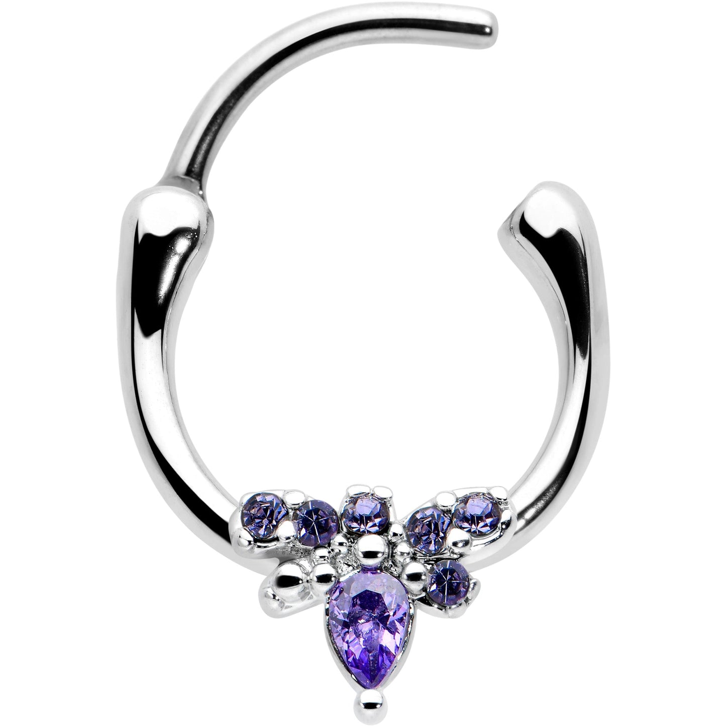 16G 5/16 Purple Gem Bee Glamour Cartilage Clicker