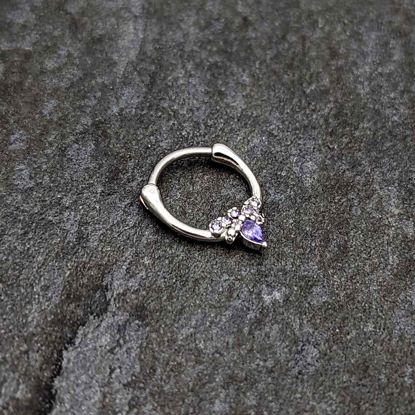 16G 5/16 Purple Gem Bee Glamour Cartilage Clicker