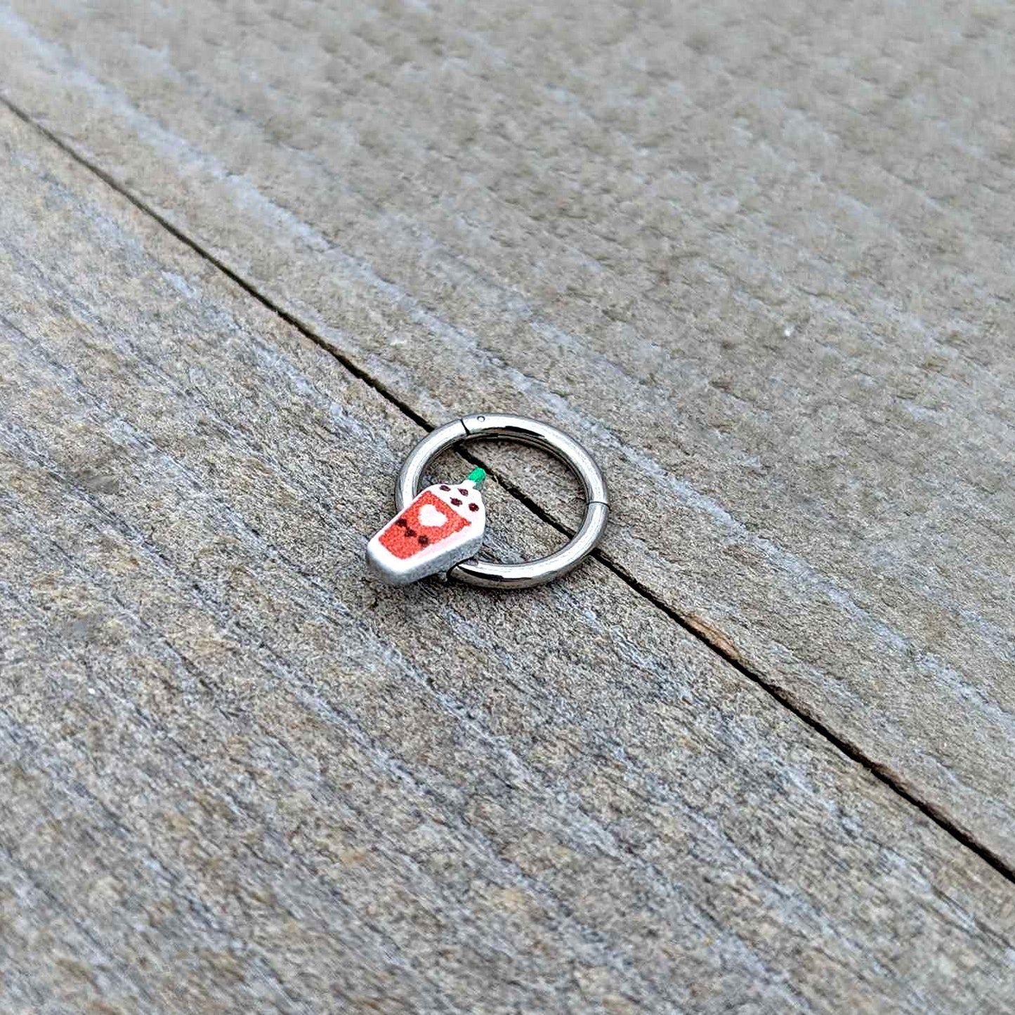 16G 5/16 Sweet Pumpkin Frappe Autumn Hinged Segment Ring