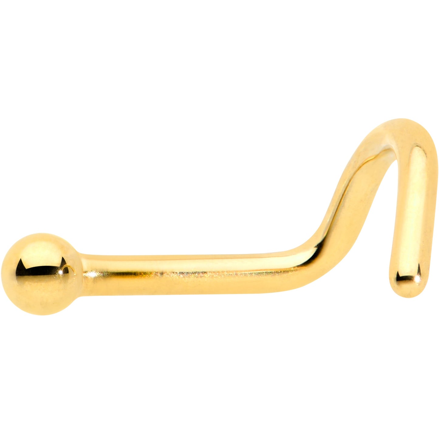 18G 1/4 Gold Hue ASTM F-136 Implant Grade Titanium Ball End Left Side Nose Screw