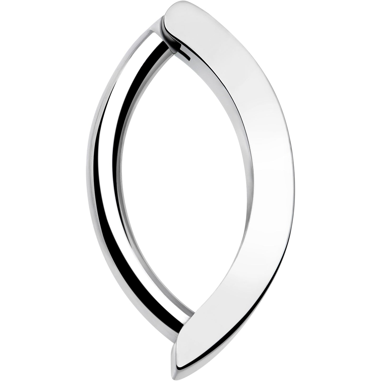 14G 1/2 ASTM F-136 Implant Grade Titanium Hinged Hoop Belly Ring