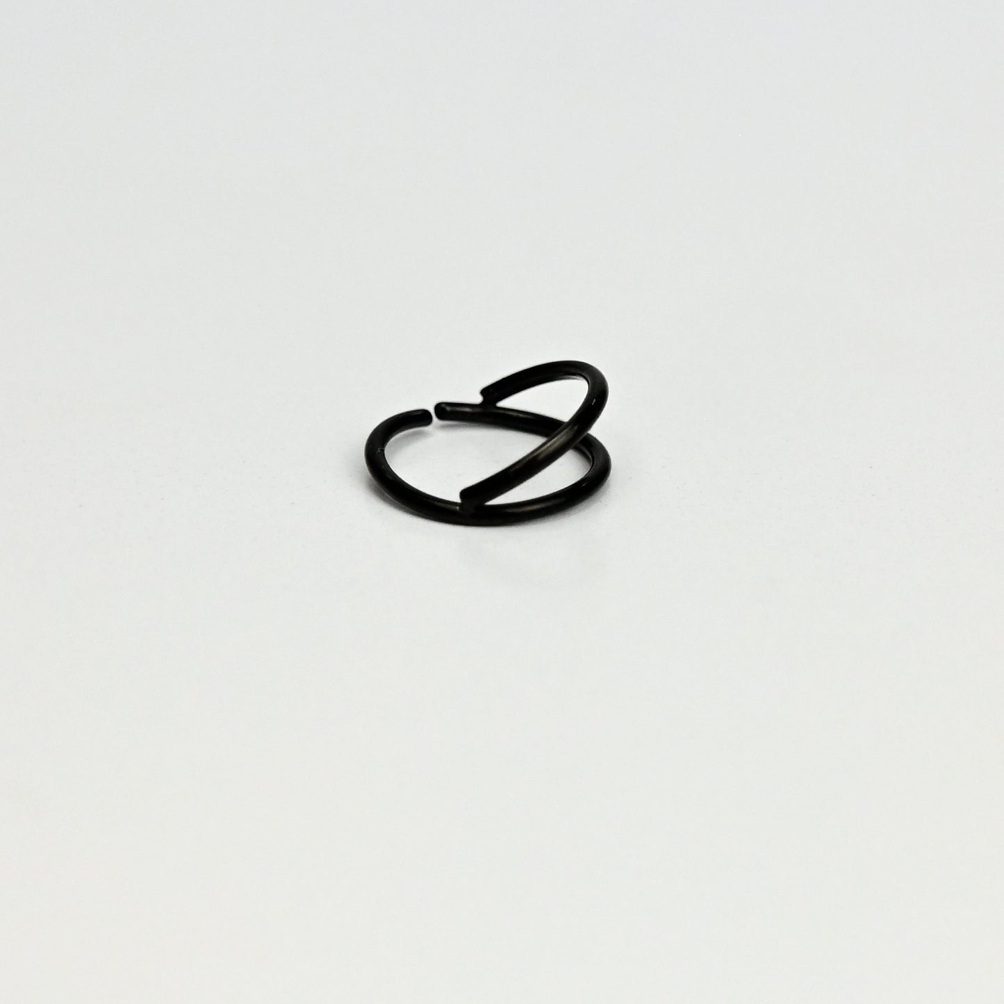 20G 5/16 Black Double Nose Hoop