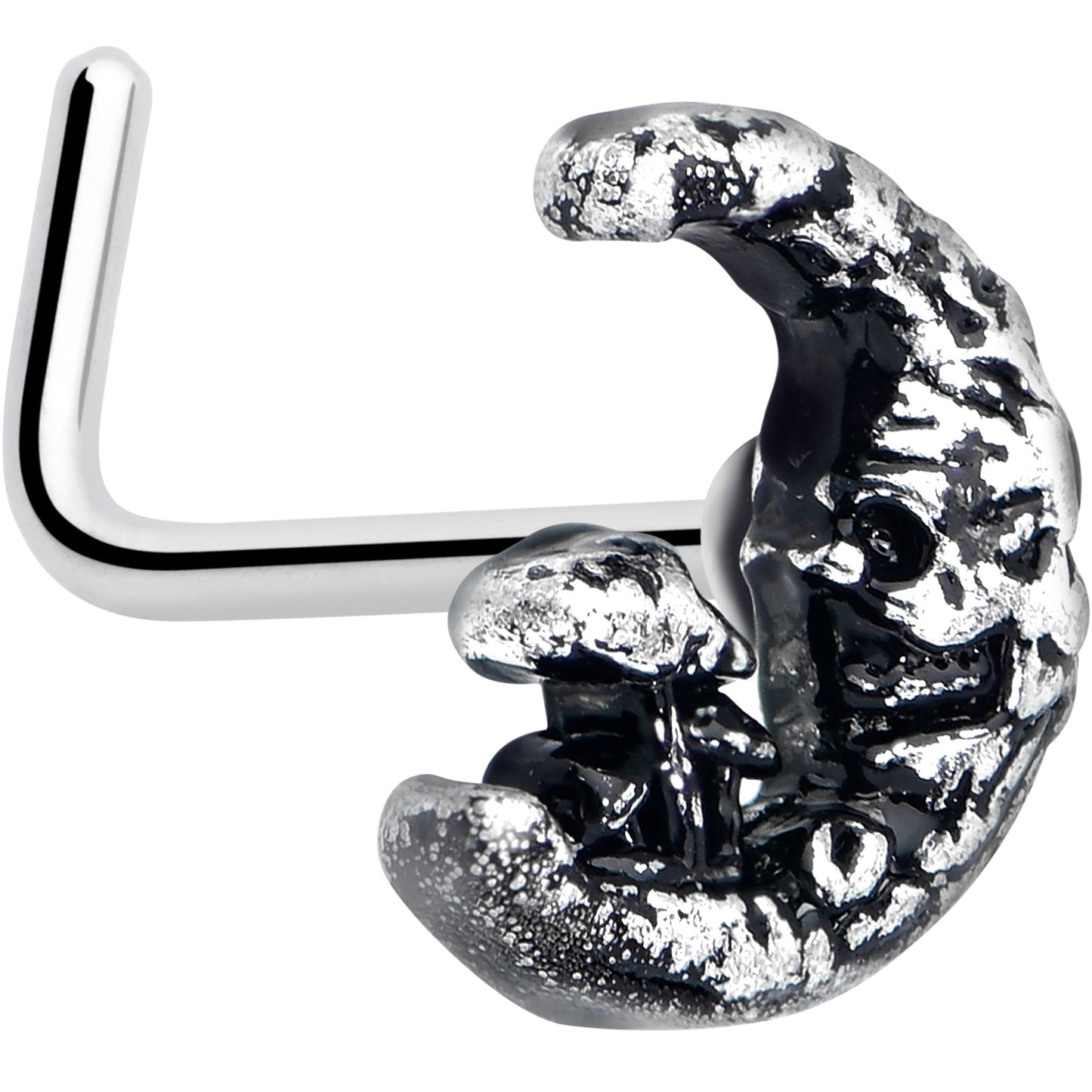 20G 7mm Mushrooms on the Moon L Shape Nose Ring
