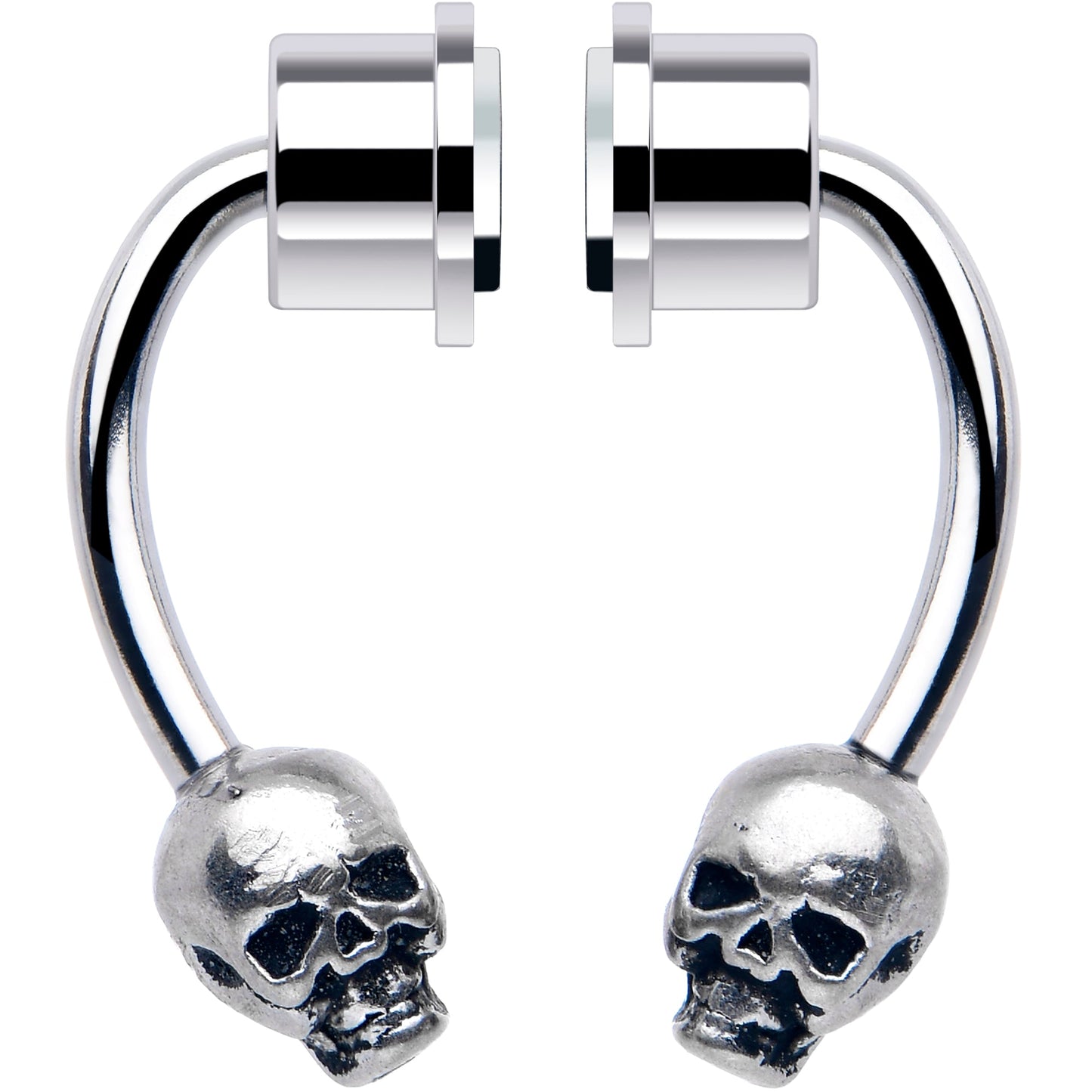 Skull Magnetic Septum Ring Horseshoe Non-Pierced Fake Nose Ring