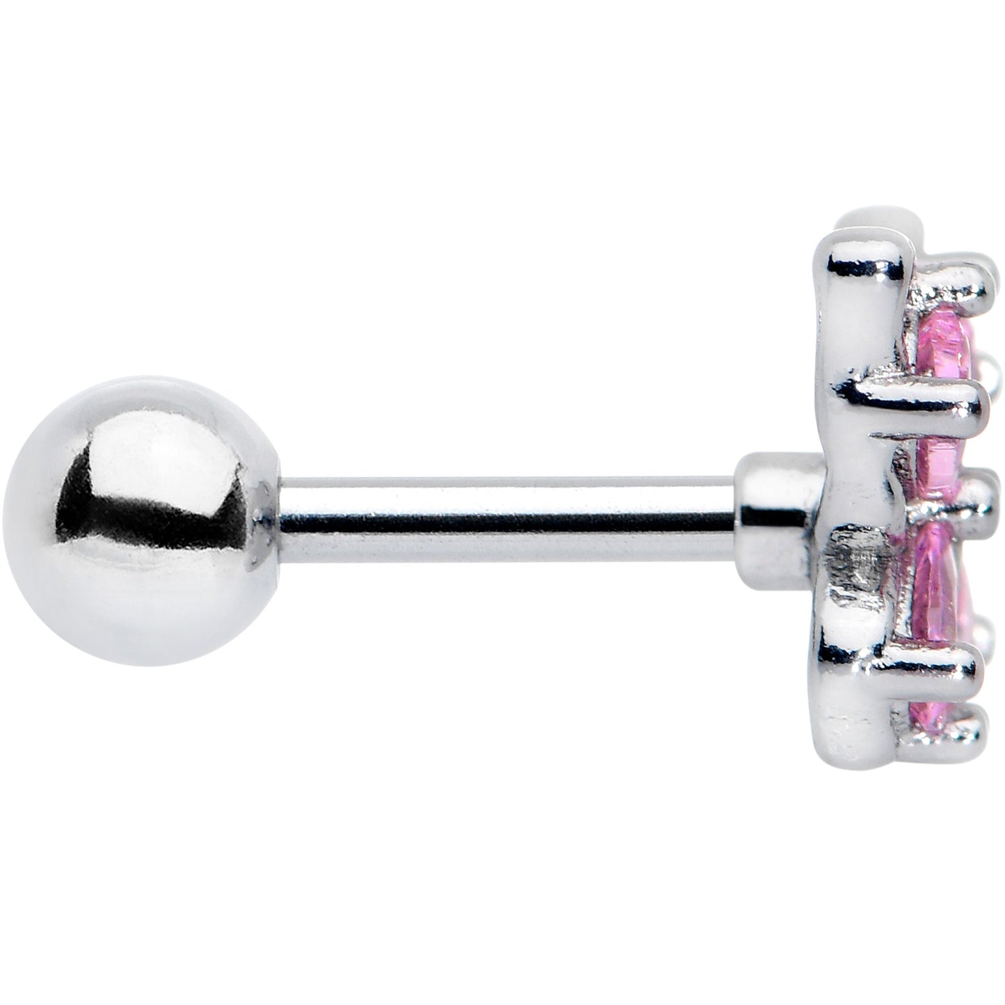 16G 1/4 Pink Gem Butterfly Glory Cartilage Tragus Earring
