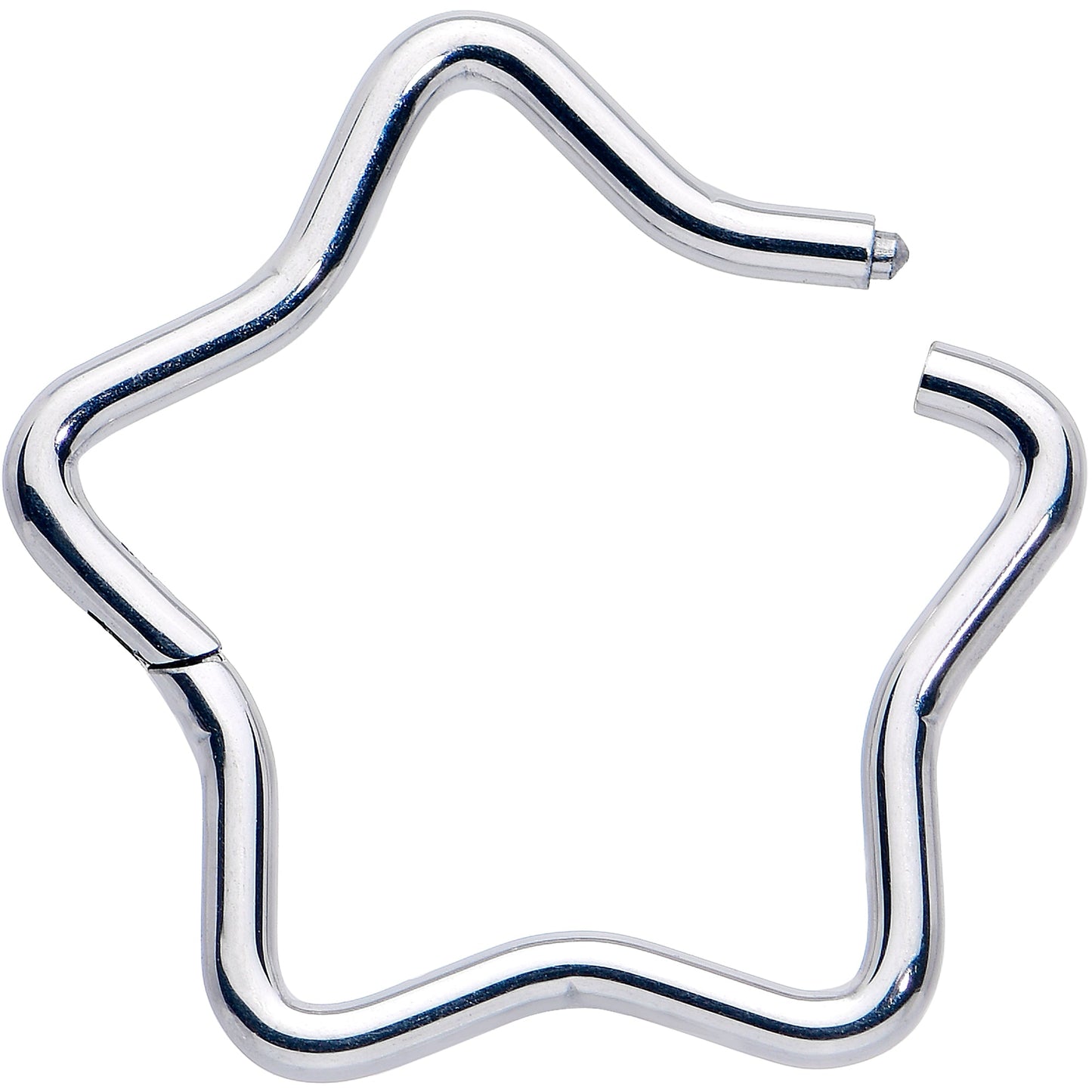 16G 3/8 Five Pointed Star Shaped Hinged Segment Ring