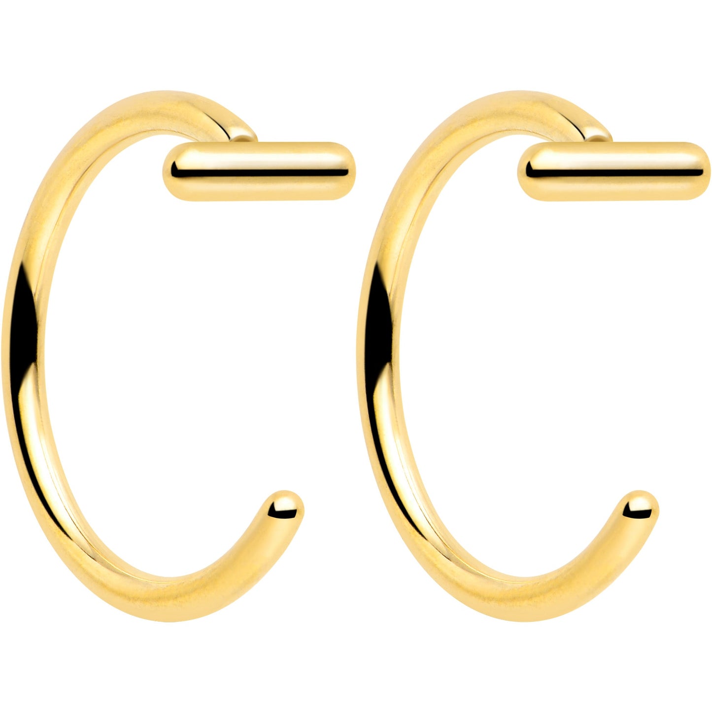 20G Bar Implant Grade Titanium Open Hoop Earrings