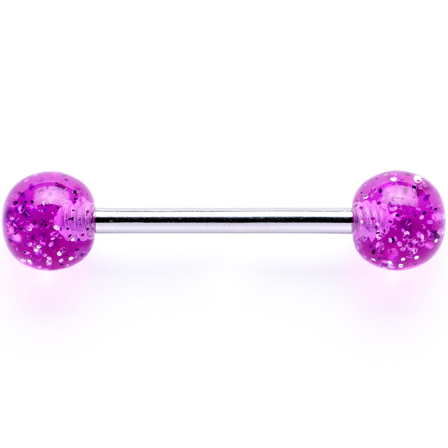 Glittering Grape GLITTER Barbell Tongue Ring