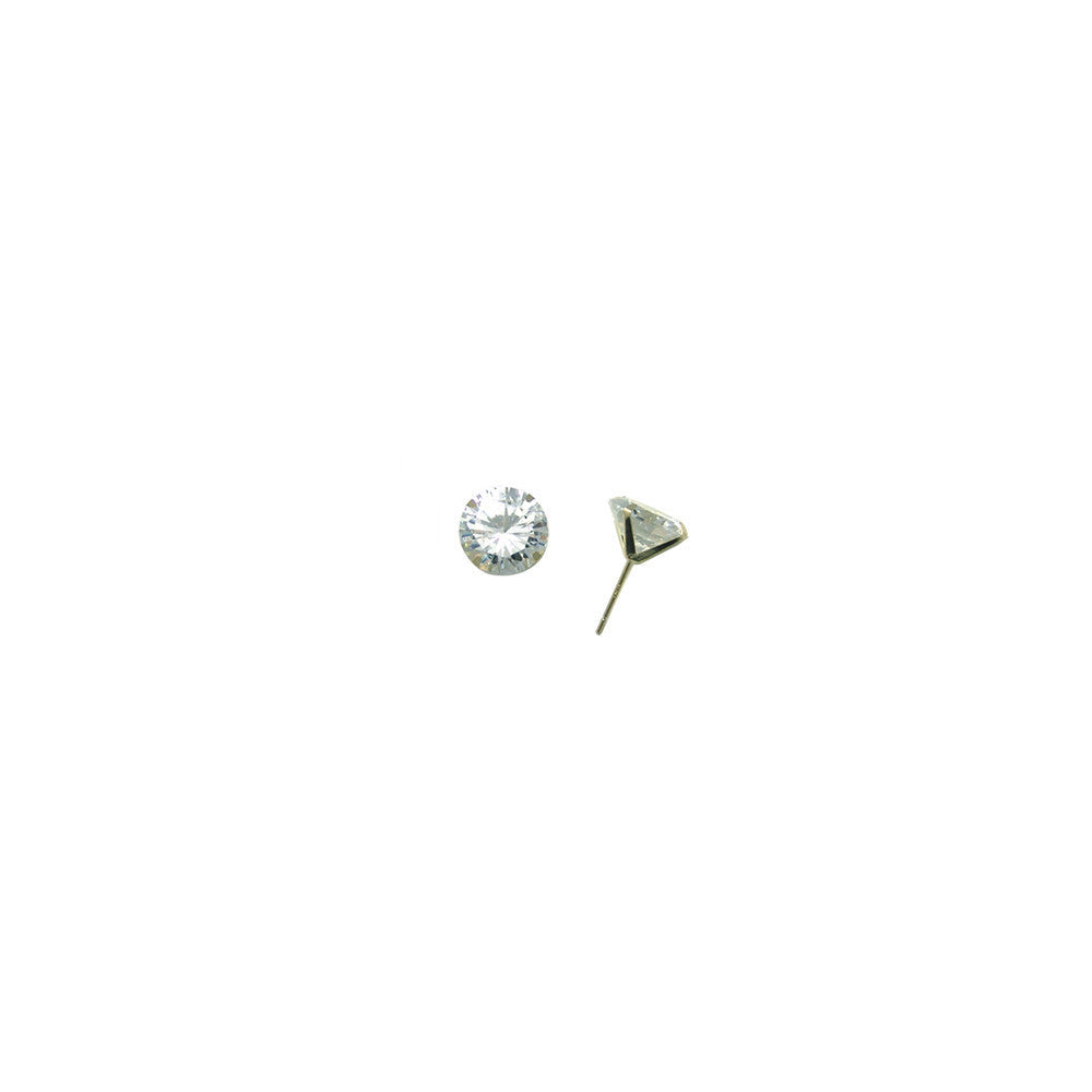 14k Yellow Gold 1.90 ct Cubic Zirconia Round Earrings