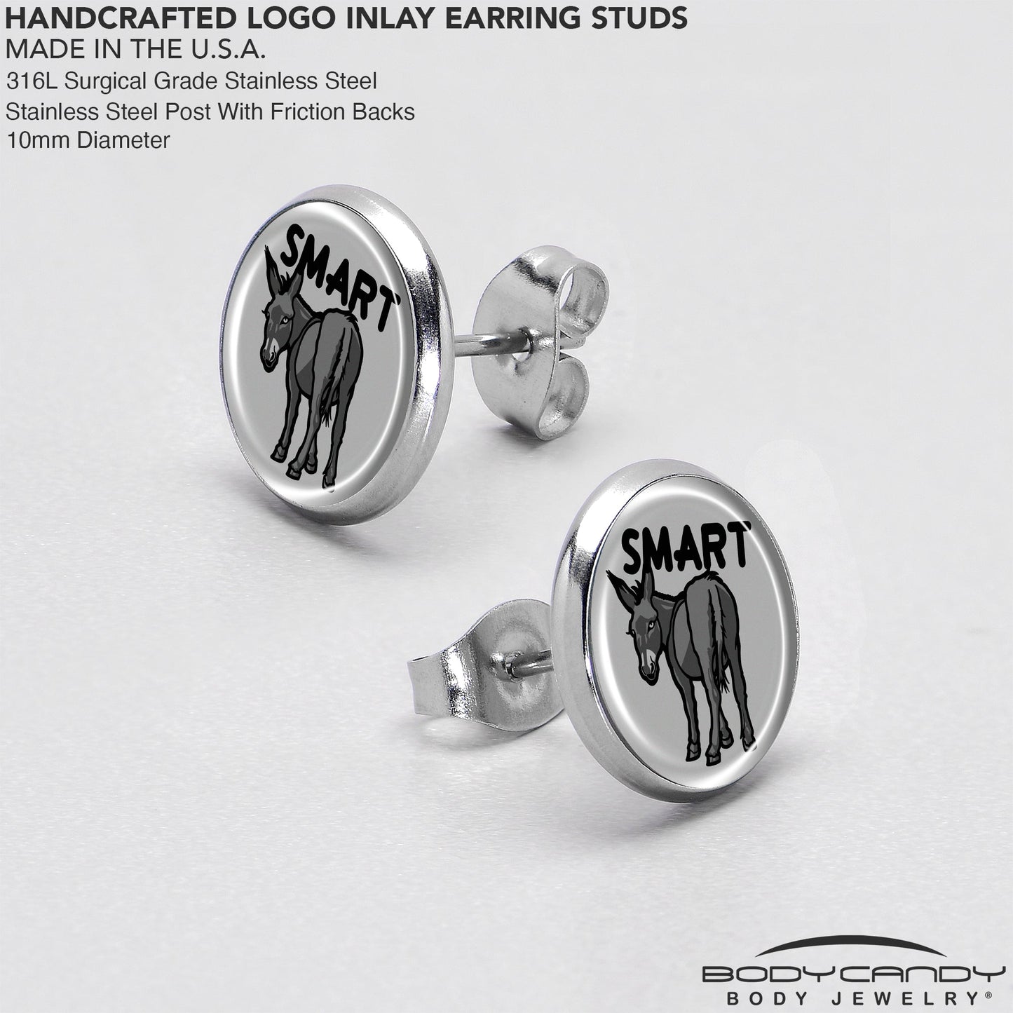 Donkey Smart Ass Stud Earrings by Onyx O