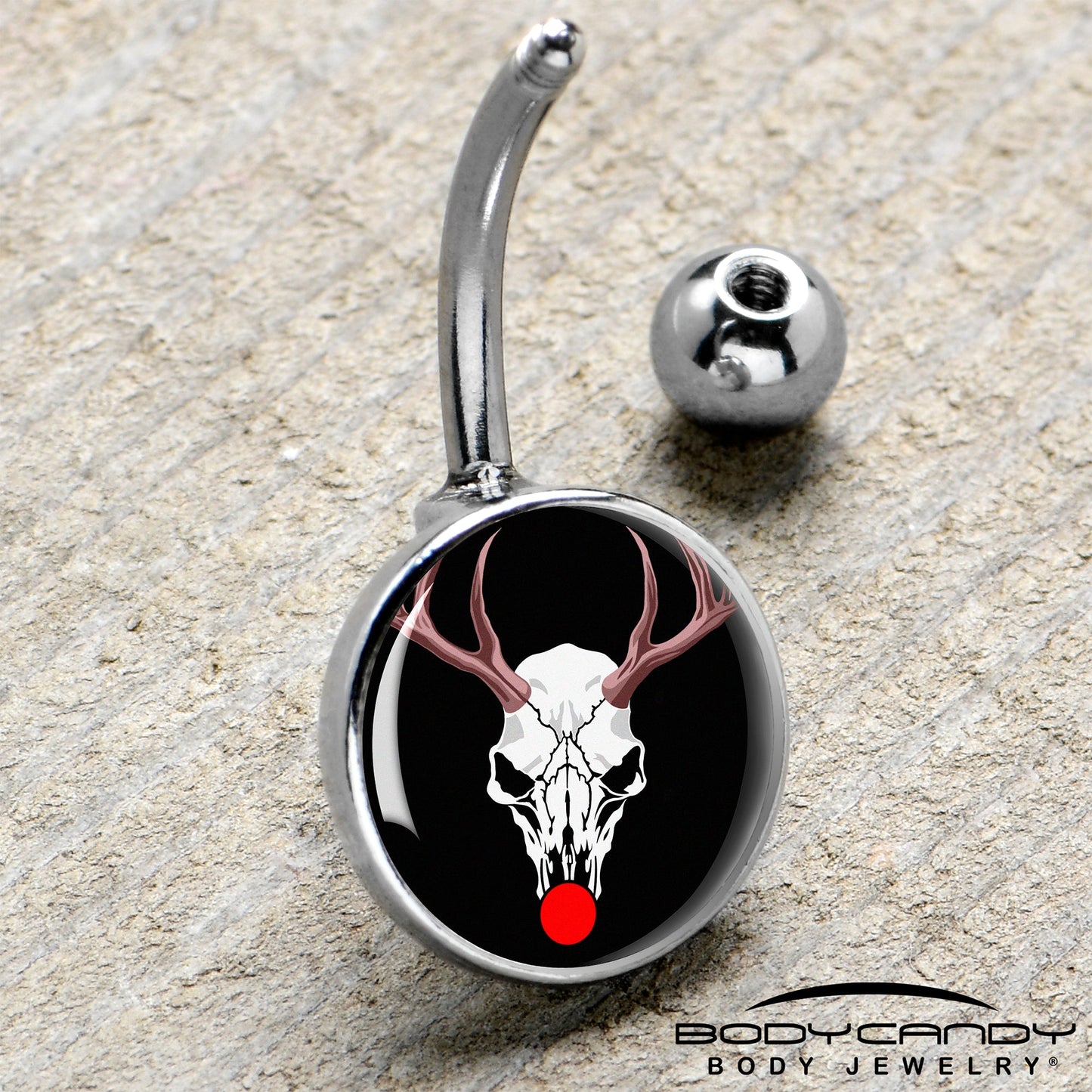 Holiday Dead Nosed Reindeer Belly Ring by Onyx O