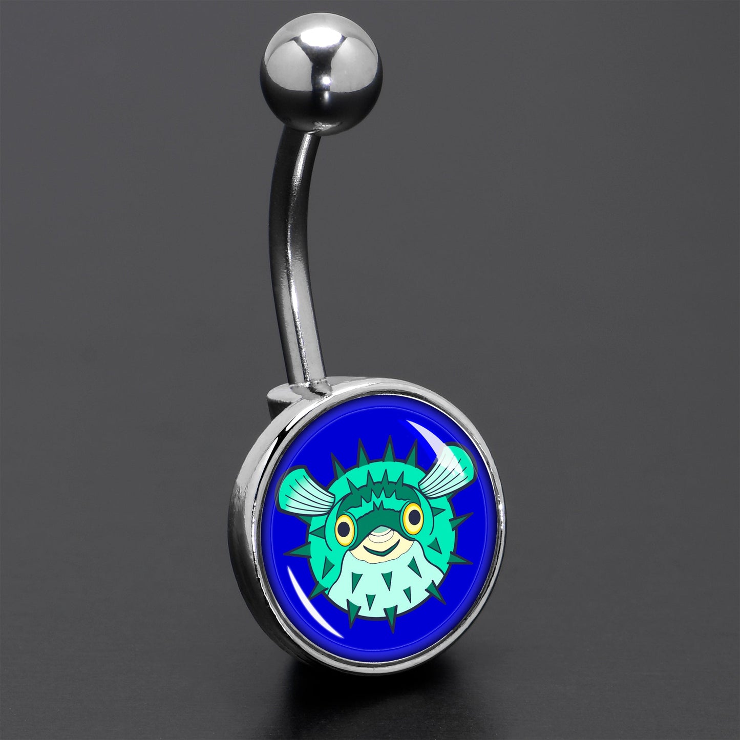 Pufferfish Belly Ring by Onyx O