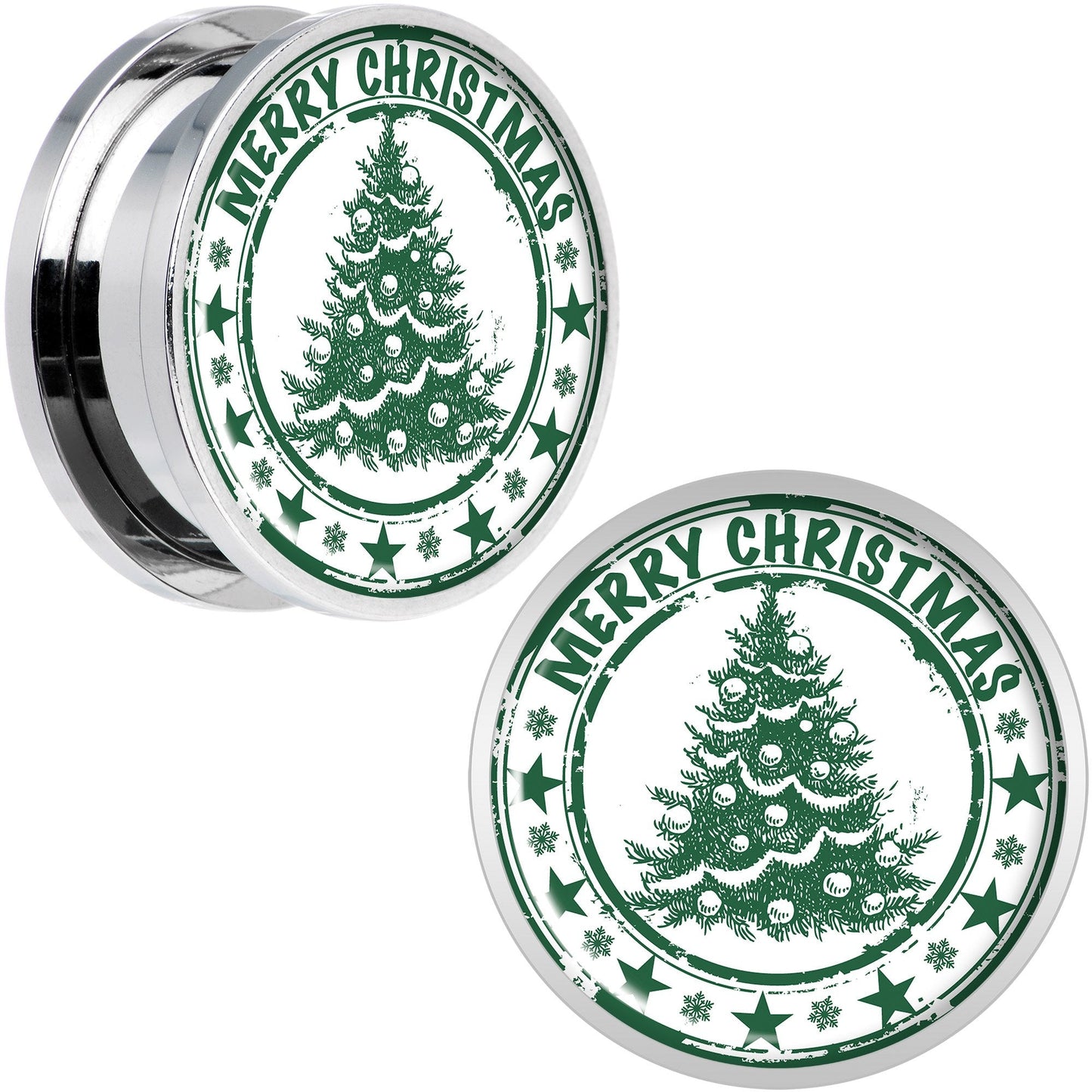 Merry Christmas Tree Screw Fit Plug Set Sizes 5mm to 20mm