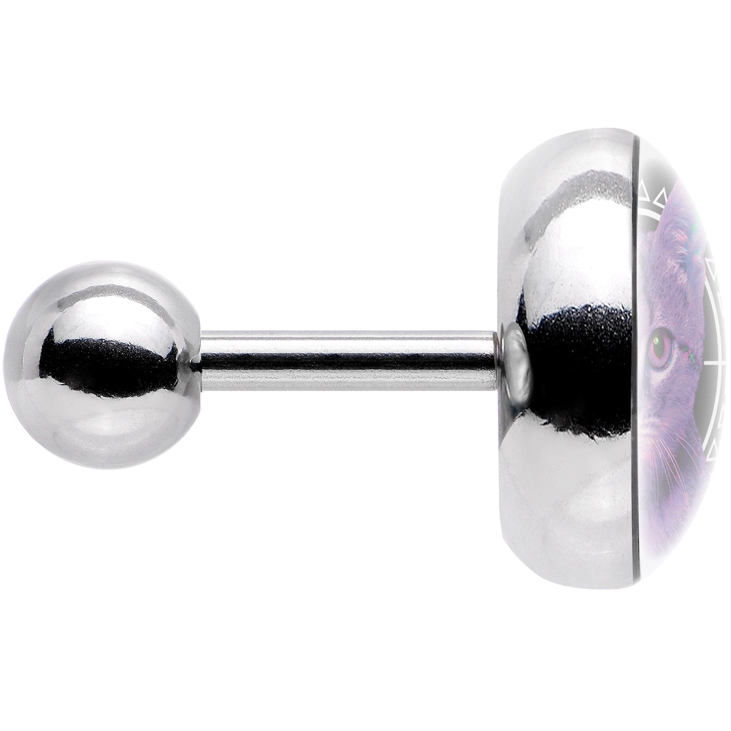 16G 1/4 Boho Fuchsia Kitty Cat Tragus Cartilage Earring