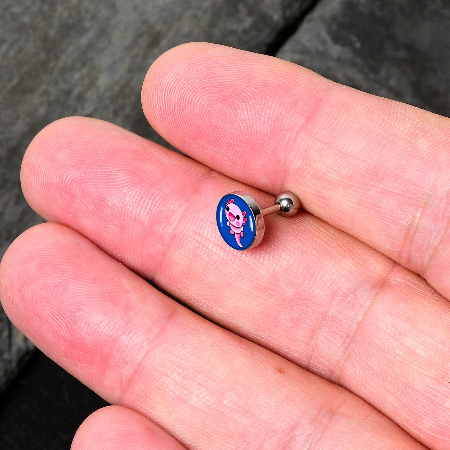 16G 1/4 Adorable Axolotl Cartilage Tragus Earring by Onyx O
