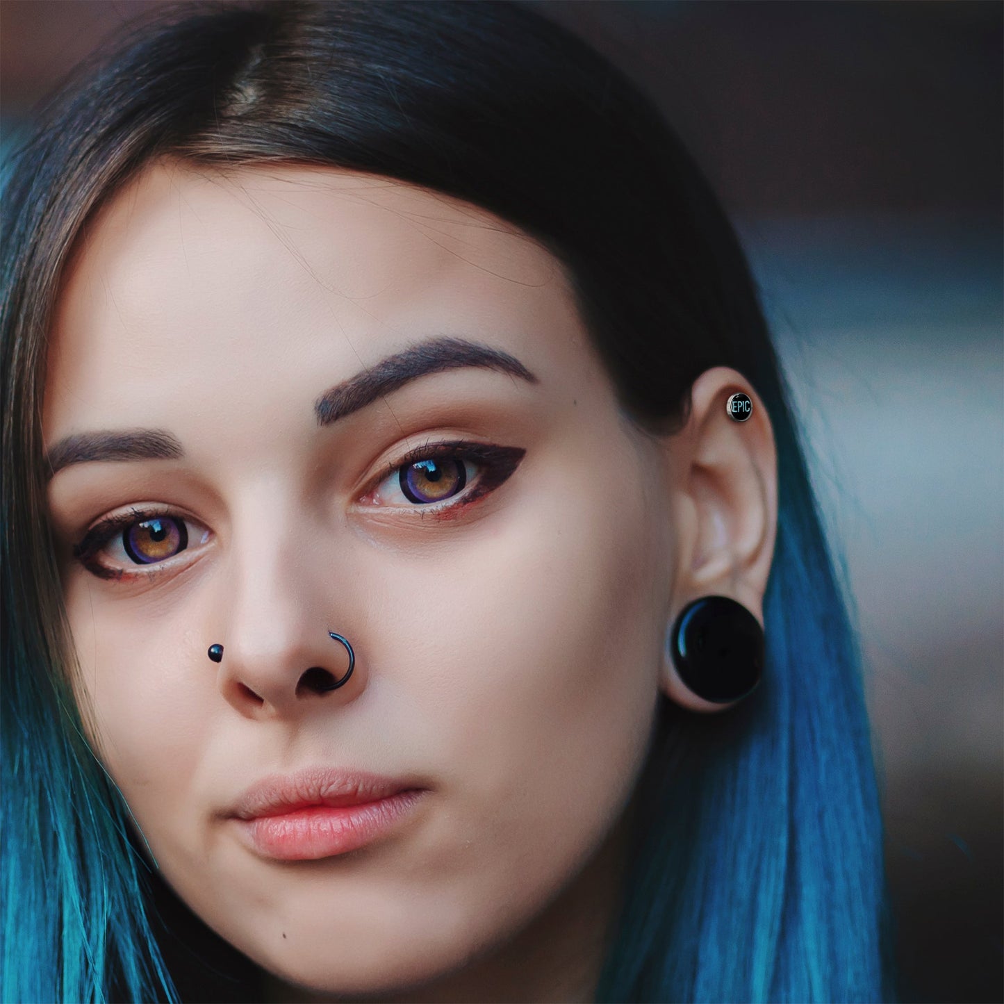 16G 1/4 Epic Blue Cartilage Tragus Earring