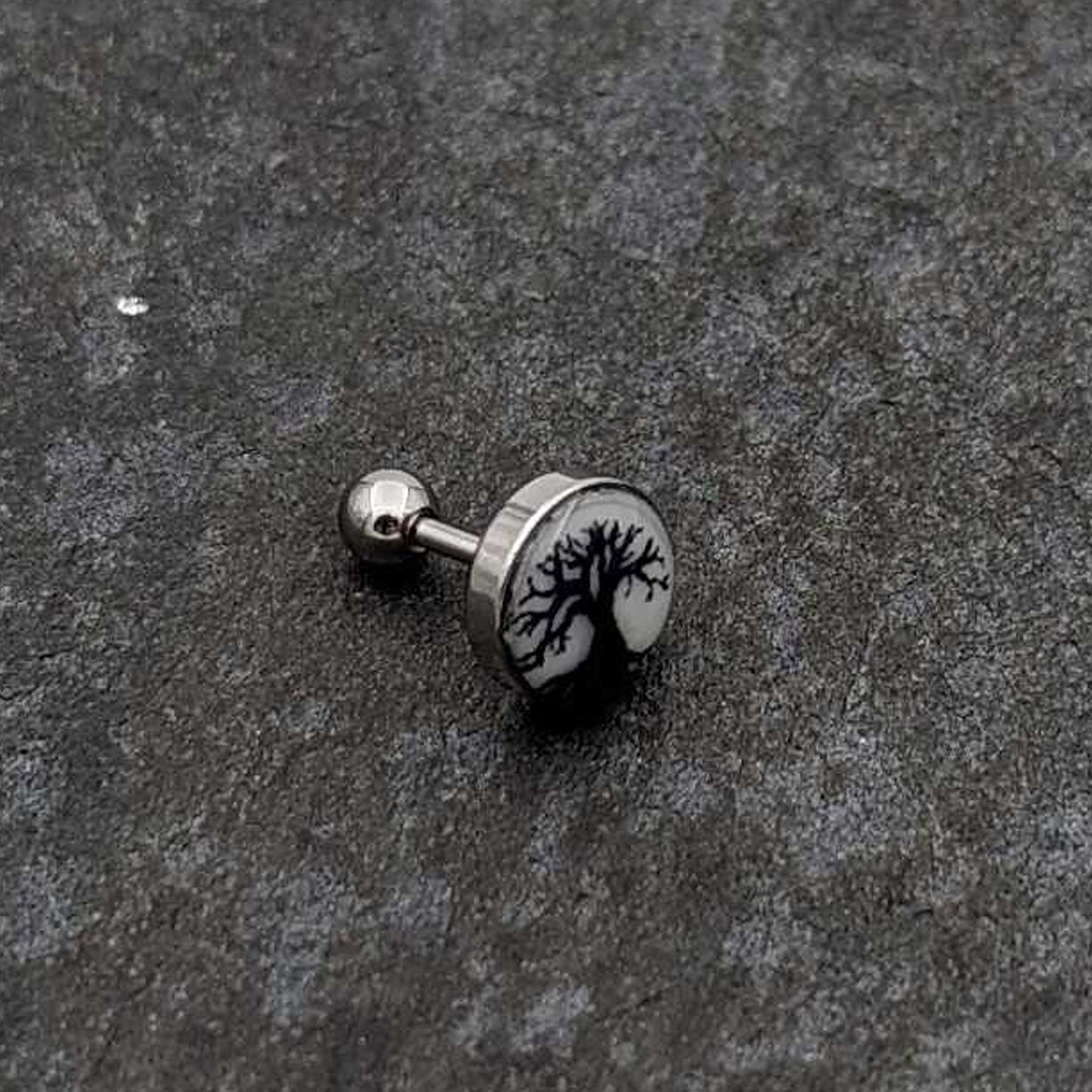 16G Glow in the Dark Tree of Life Tragus Cartilage Earring by Onyx O