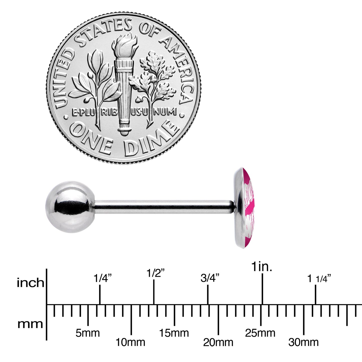 Red Hot Lips Barbell Tongue Ring by Onyx O