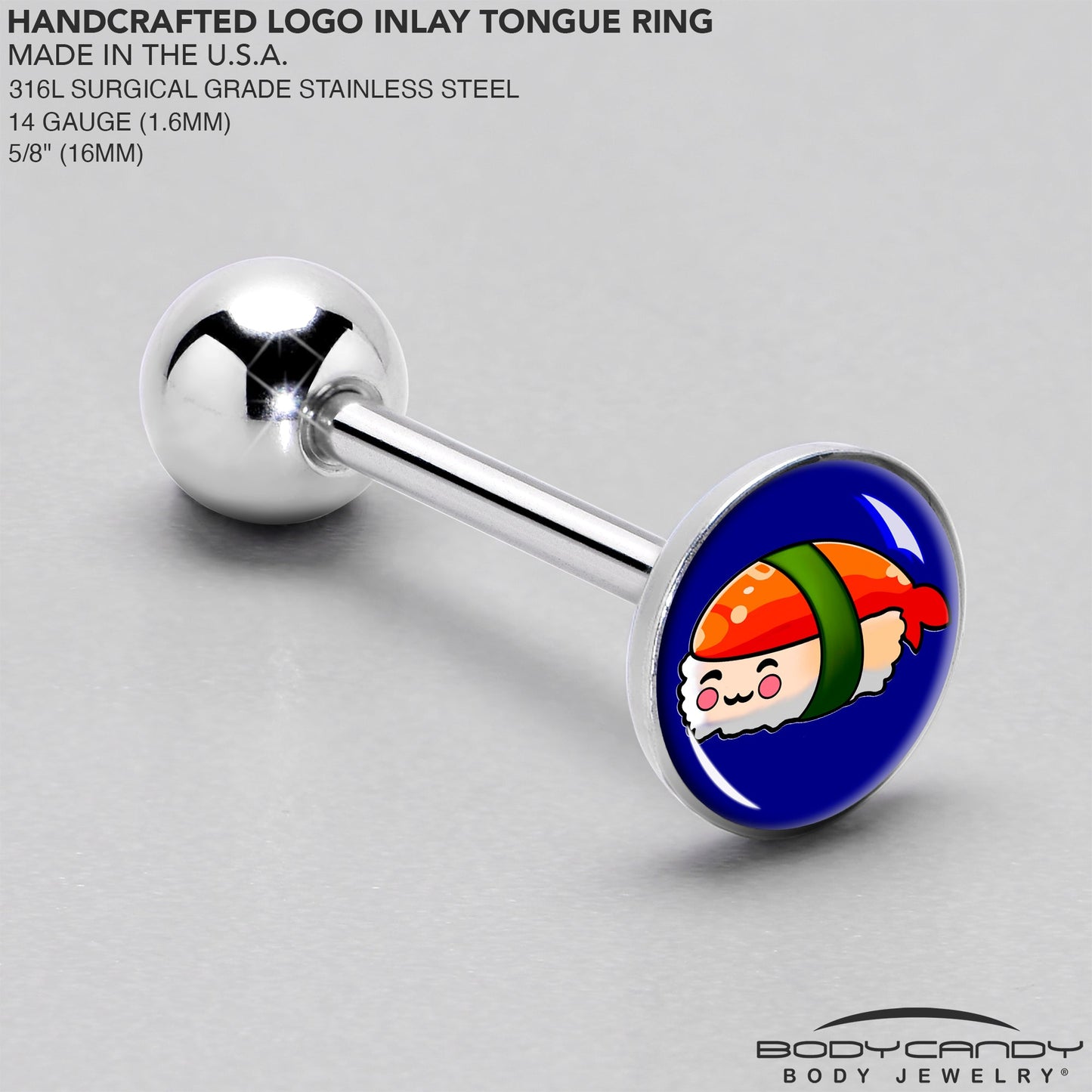 Sushi Barbell Tongue Ring by Onyx O