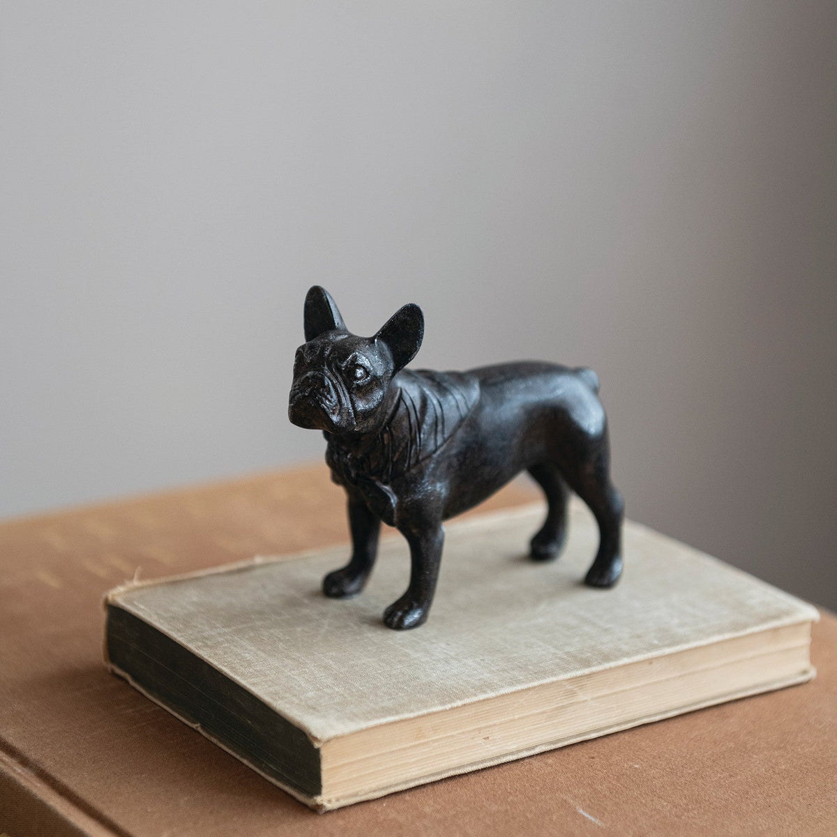 Black French Bulldog Resin Figurine