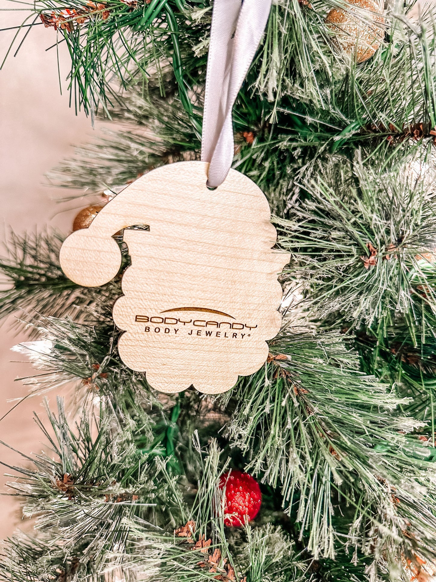Wood Holiday Santa Claus Christmas Ornament