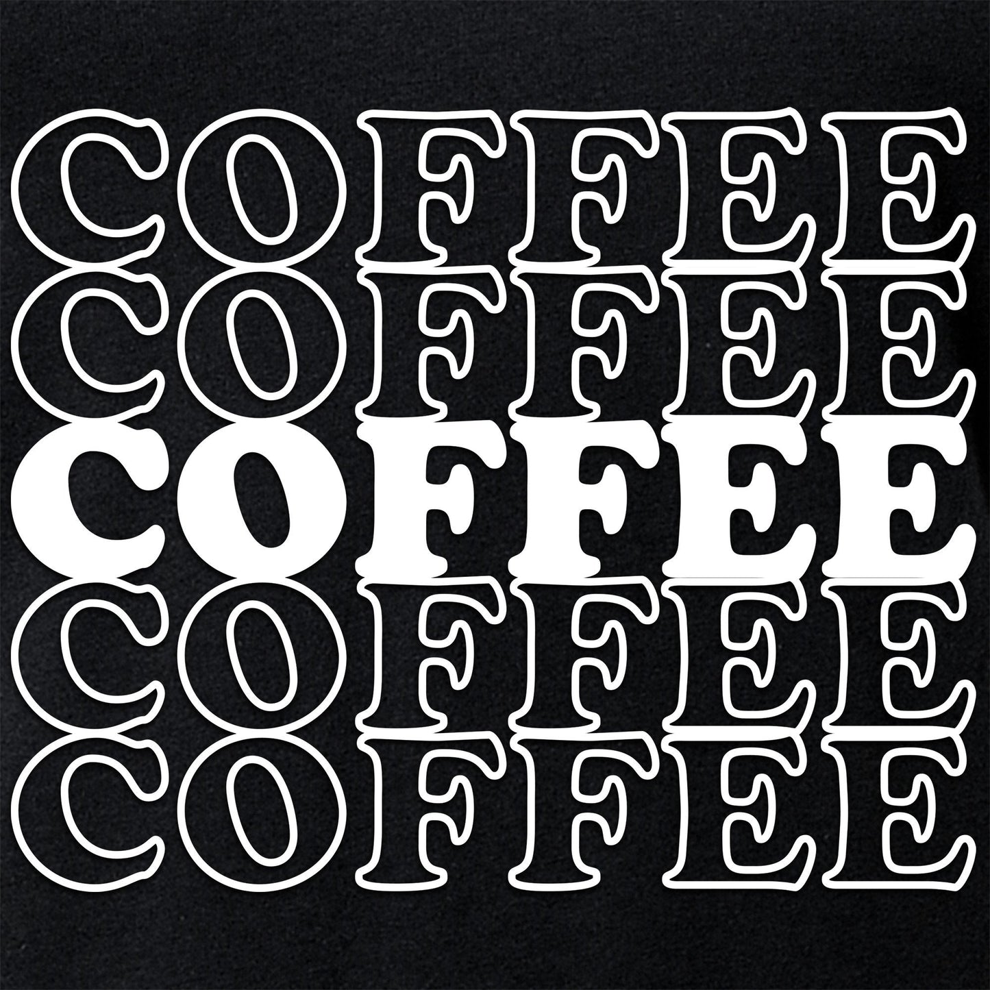 Coffee Coffee Coffee Coffee Coffee V-Neck Tee Shirt
