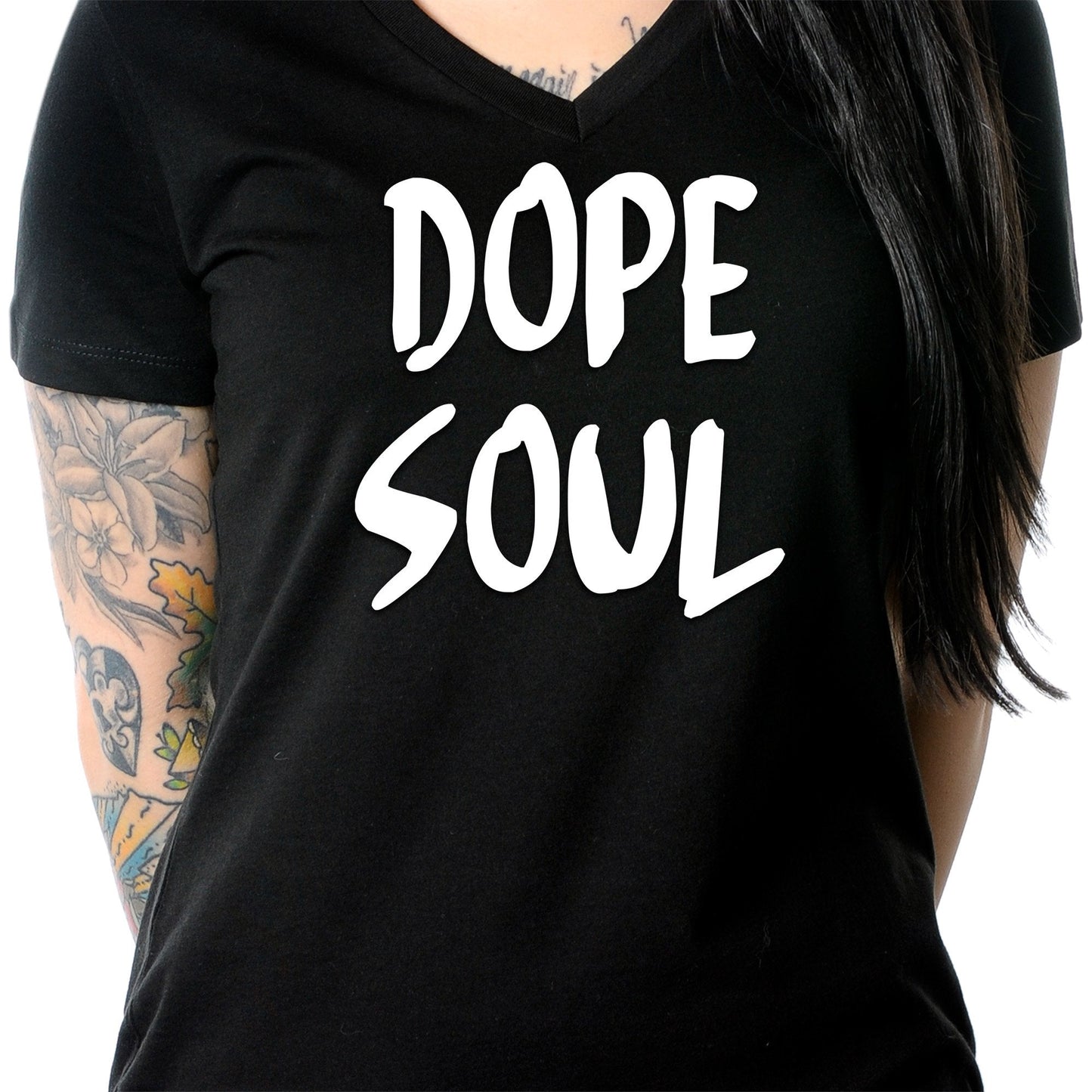 Dope Soul Tapered V-Neck Tee Shirt