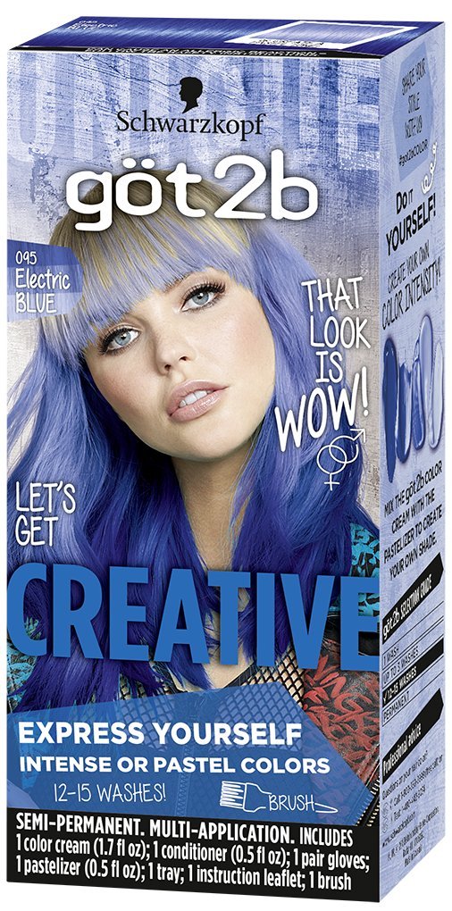 Got2b Creative Semi-Permanent Hair Color 095 Electric Blue