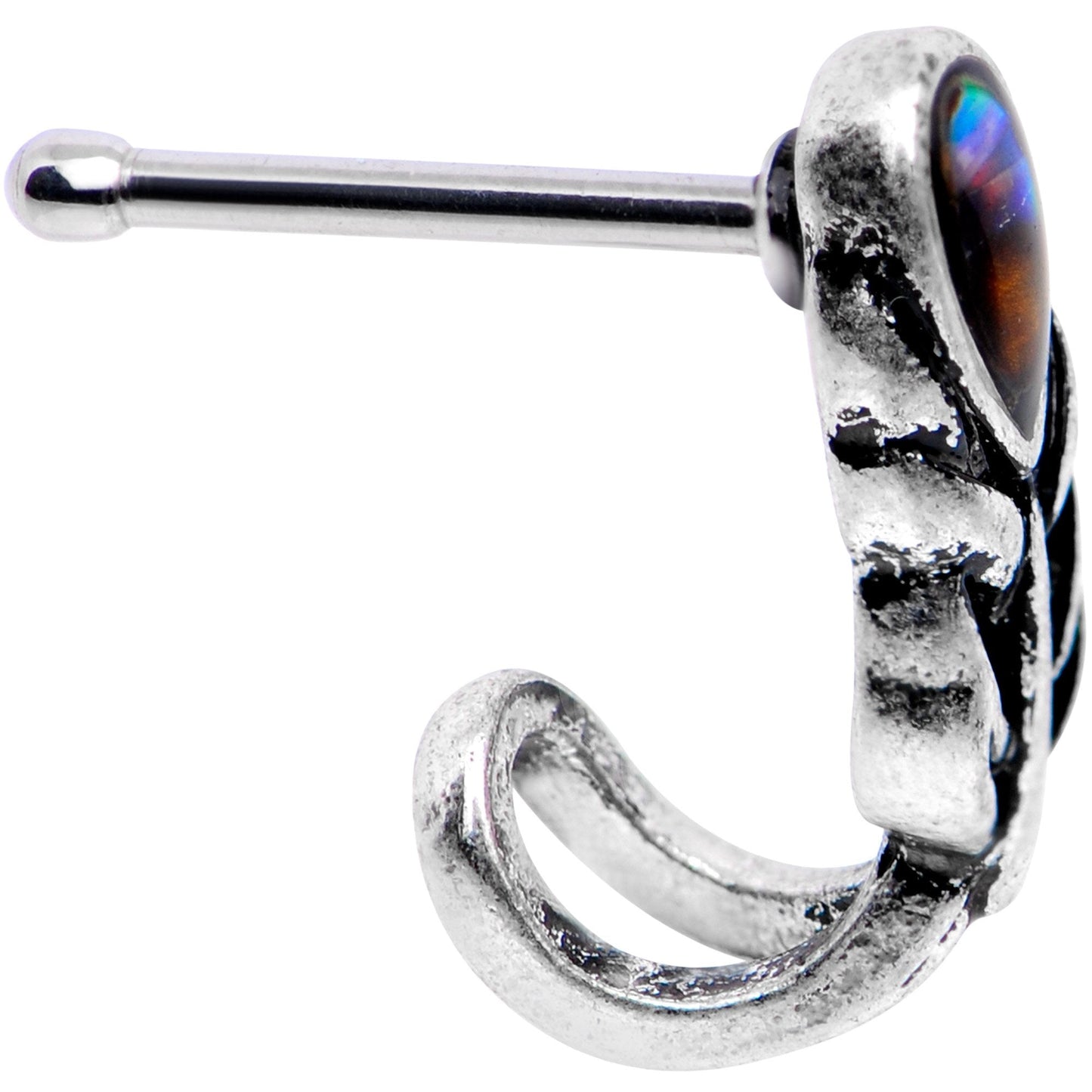 Green Gem Fashion Faux Hoop Nose Bone