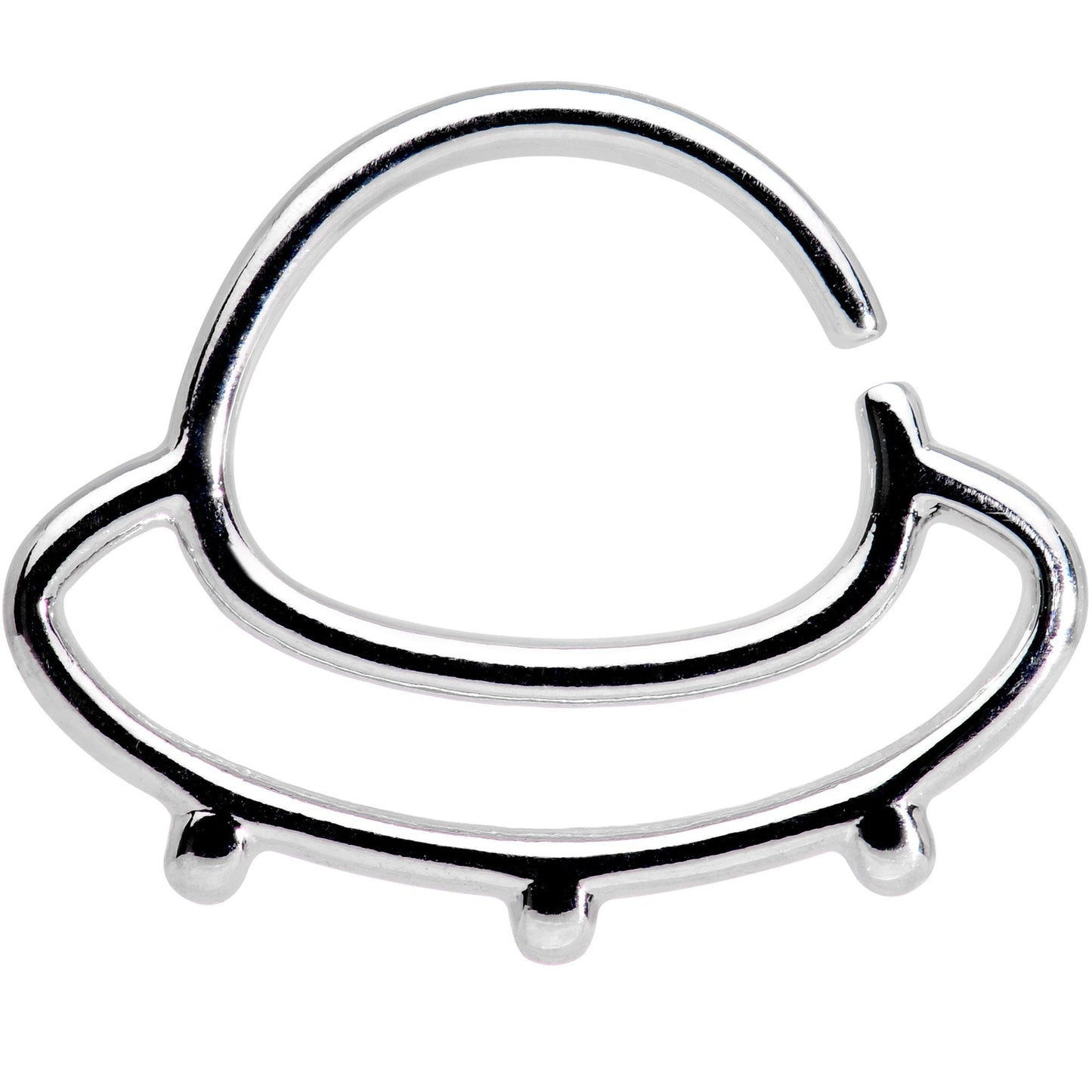 16G 3/8" Outer Space UFO Septum Ring