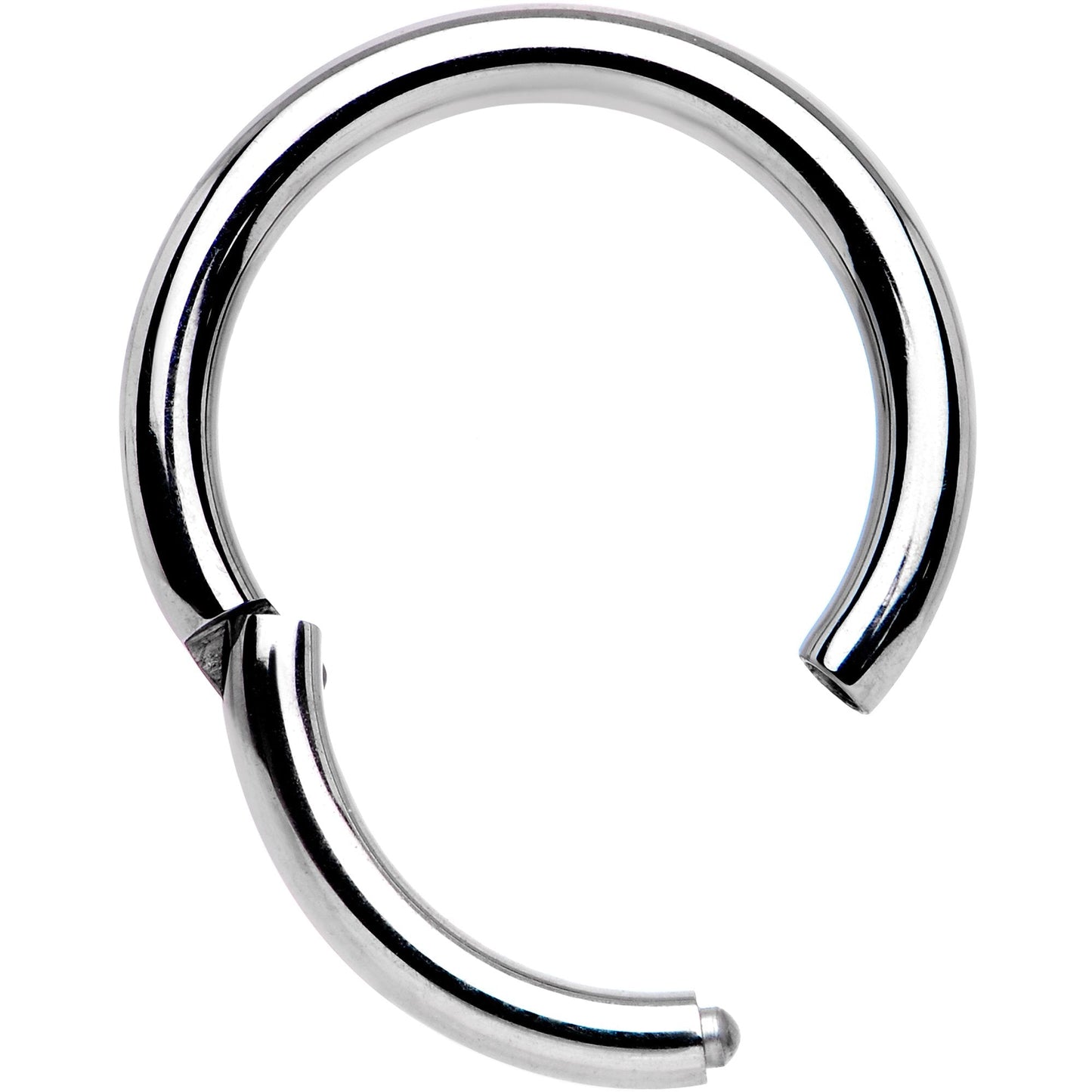 14G 3/8 Solid G23 Implant Grade Titanium Hinged Segment Ring